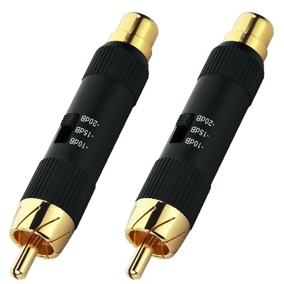 MONACOR ILA-1020 RCA Line Level Attenuator Regulators -10dB -15dB -20dB (The pair)