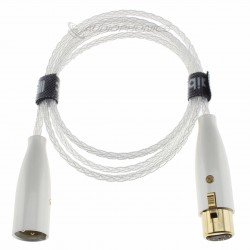 KAIBOER Interconnect Cable XLR Male to XLR Female Pure Silver 1m (Unit)