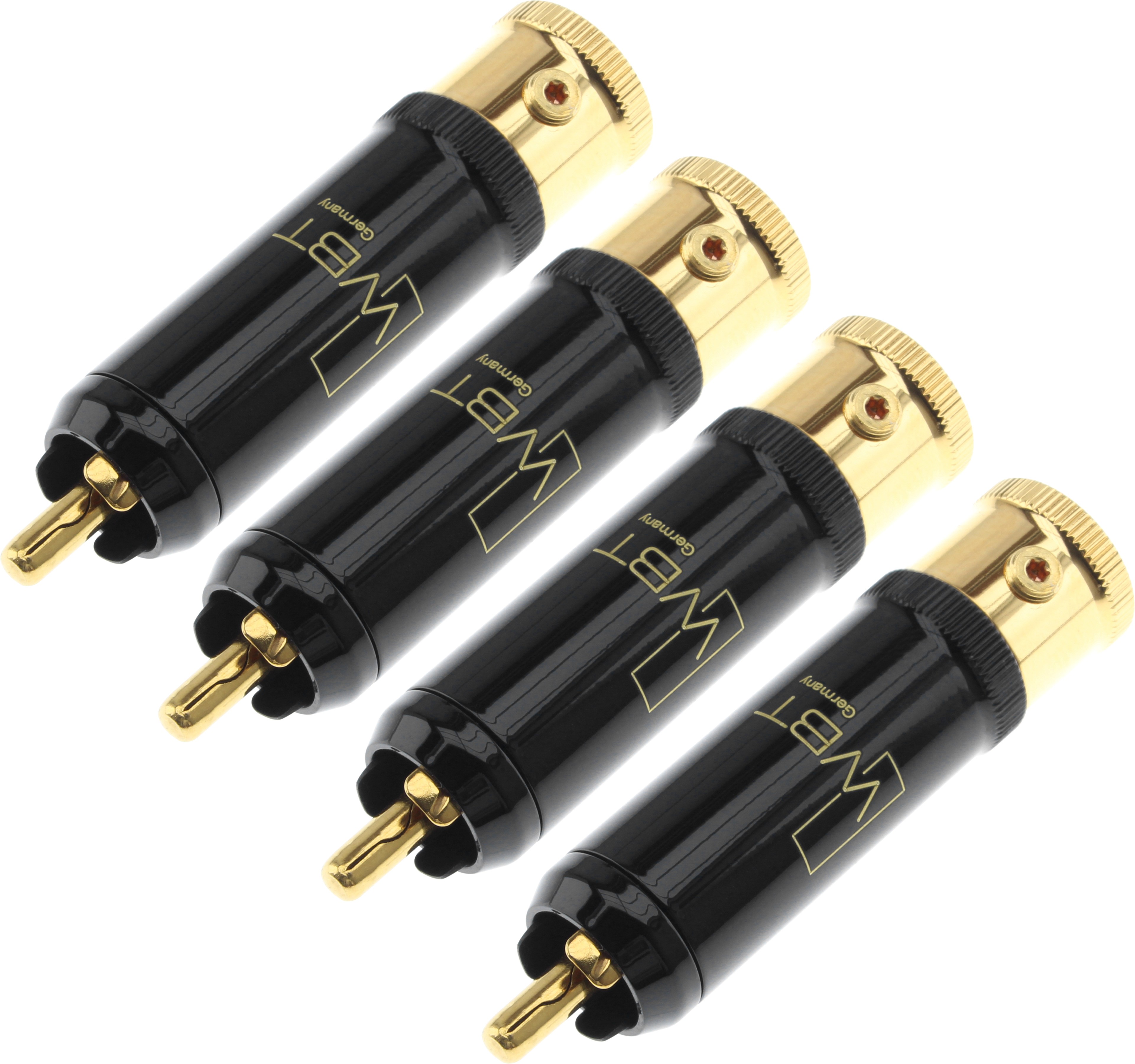 WBT-0152 Cu Nextgen Connecteurs RCA Plaqués Or à souder Ø10.8mm (Set x4)