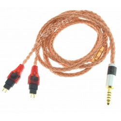 Balanced headphone cable 4.4mm jack to Sennheiser 2-pin connectors OCC Pure copper 1.25m