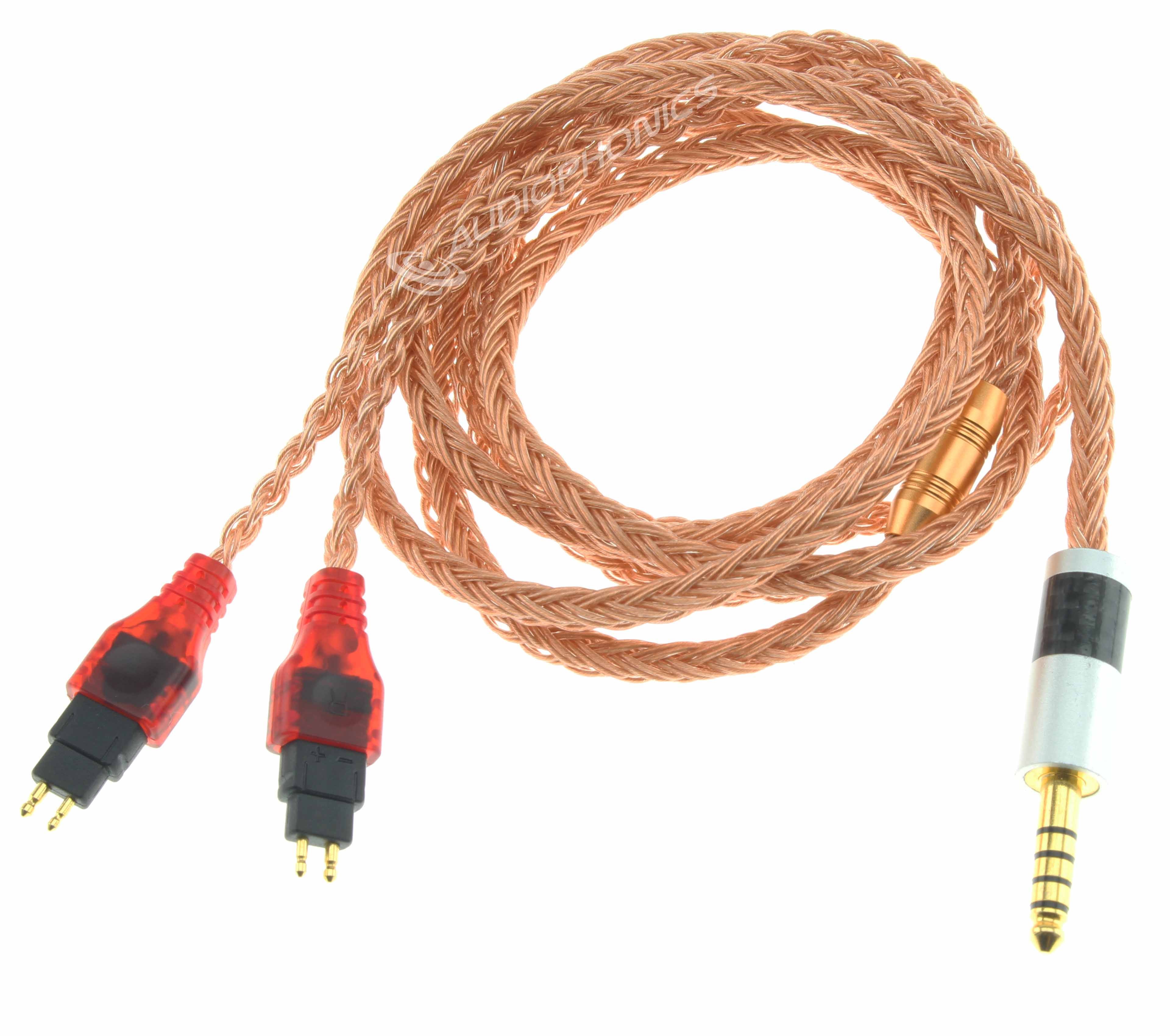 Câble Casque Symétrique Jack 4.4mm vers Connecteurs 2 Broches Sennheiser Cuivre Pur OCC 1.25m