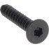 Hexagon Socket Countersunk Head Wood Screws M4x25mm Steel Black (x10)