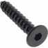 Hexagon Socket Countersunk Head Wood Screws M5x25mm Steel Black (x10)