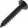 BTR Countersunk Head Wood Screws M6x20mm Steel Black (x10)