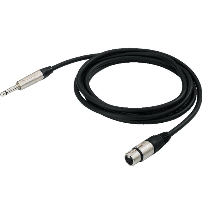 NEUTRIK Female XLR to Male Mono Jack 6.35mm Cable OFC Copper 3m