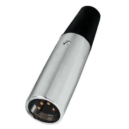 MONACOR NC-504/P Connecteur XLR Mâle 4 Pôles Plaqués Or