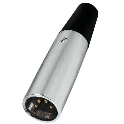 MONACOR NC-504/P Connecteur XLR Mâle 4 Pôles Plaqué Or Ø7mm (Unité)