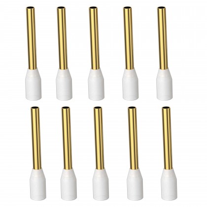 VIBORG VB1518G Embouts à Sertir avec Isolant pour Câble Cuivre Plaqué Or 24k 1.5mm² (Set x10)