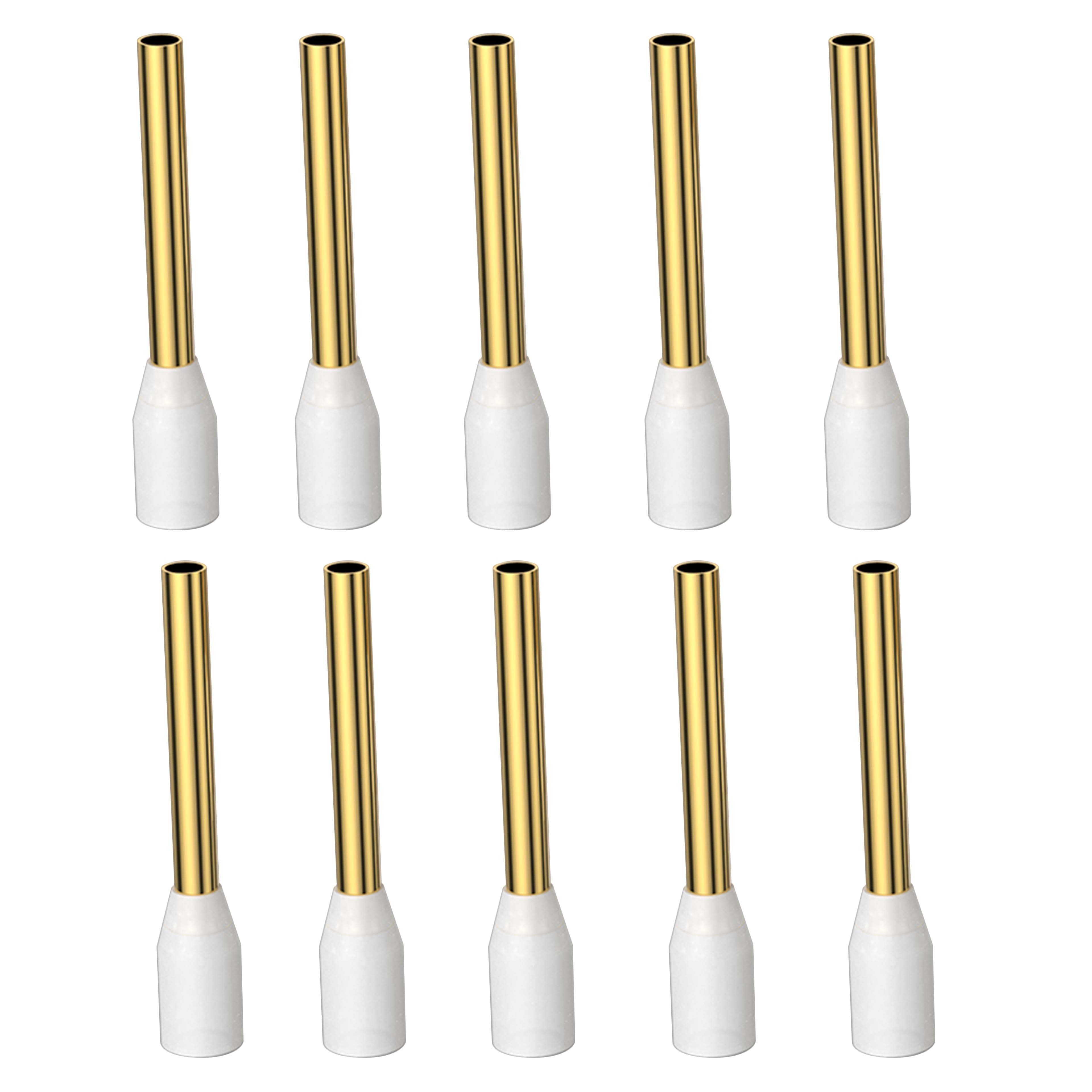 VIBORG VB2518G Cable Crimping Tips with Insulation 24k Gold-Plated Copper 2.5mm² (Set x10)
