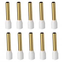 VIBORG VB6018G Embouts à Sertir avec Isolant pour Câble Cuivre Plaqué Or 24k 6mm² (Set x10)