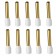 VIBORG VB6018G Cable Crimping Tips with Insulation 24k Gold-Plated Copper 6mm² (Set x10)