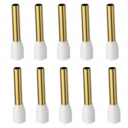 VIBORG VB1620G Embouts à Sertir avec Isolant pour Câble Cuivre Plaqué Or 24k 16mm² (Set x10)