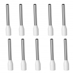 VIBORG VB1518R Cable Crimping Tips with Insulation OFC / Silver / Rhodium Plated Copper 1.5mm² (Set x10)