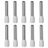 VIBORG VB6018R Cable Crimping Tips with Insulation OFC / Silver / Rhodium Plated Copper 6mm² (Set x10)