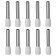 VIBORG VB6018R Cable Crimping Tips with Insulation OFC / Silver / Rhodium Plated Copper 6mm² (Set x10)