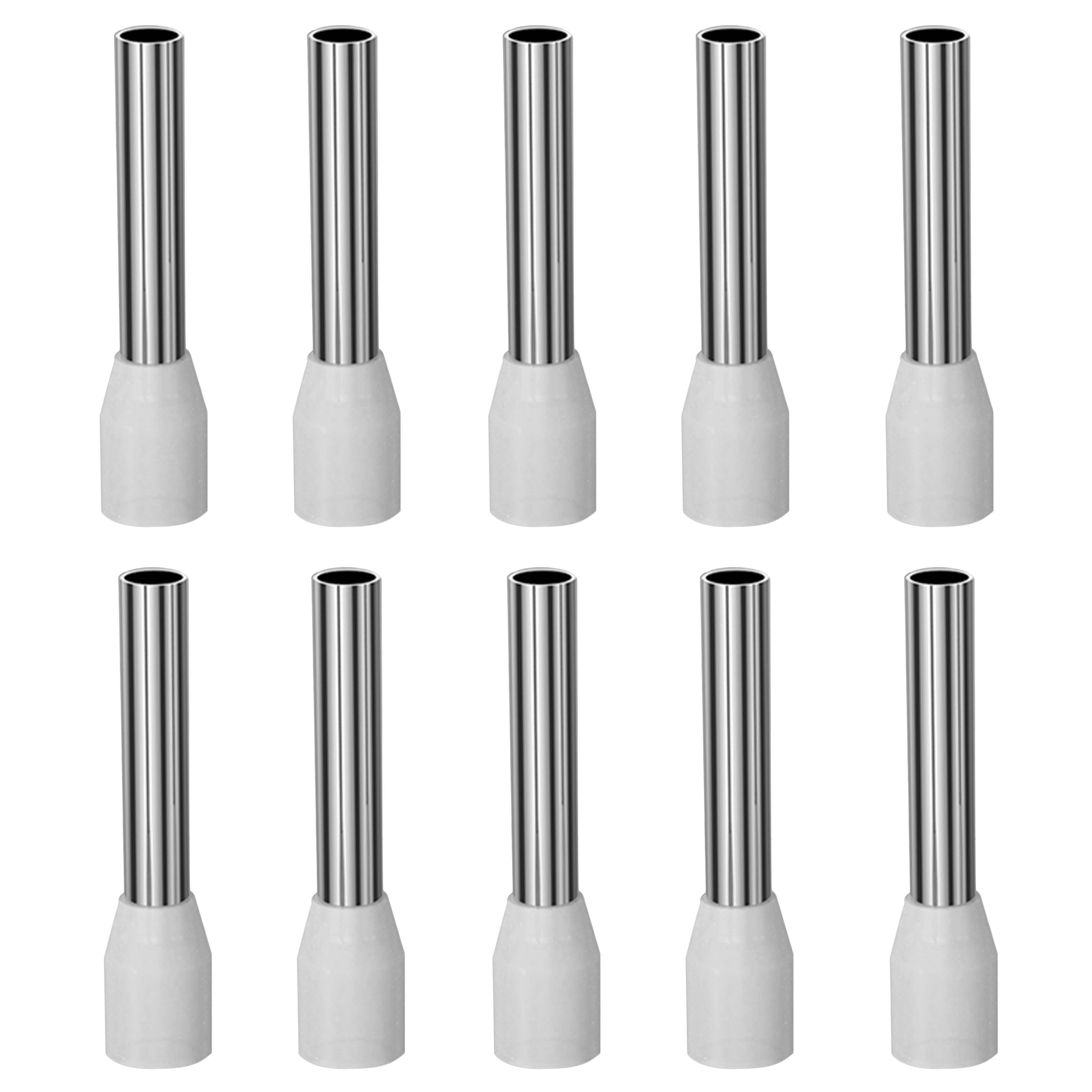VIBORG VB6018R Cable Crimping Tips with Insulation OFC / Silver / Rhodium Plated Copper 6mm² (Set x10)