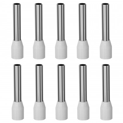 VIBORG VB1020R Cable Crimping Tips with Insulation OFC / Silver / Rhodium Plated Copper 10mm² (Set x10)