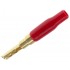 ATOHM WT-MB53-G Fiche Banane Plaquée Or 24K Ø5mm Rouge (Unité)