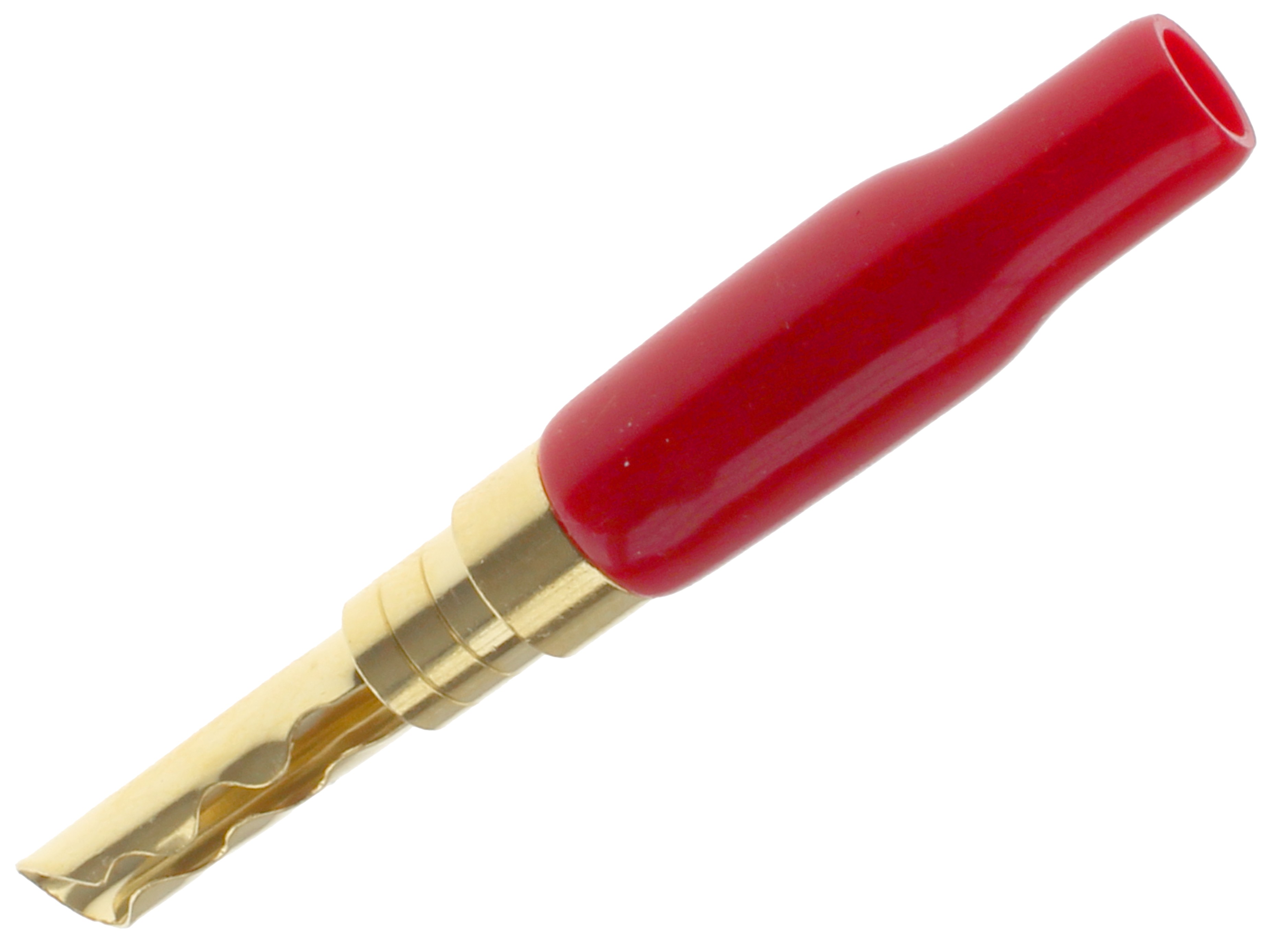 ATOHM WT-MB53-G Fiche Banane Plaquée Or 24K Ø5mm Rouge (Unité)