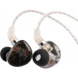 Kiwi Ears x Crinacle Singolo Écouteurs Intra-Auriculaires IEM Dynamique Ø11mm 32 Ω Jack 3.5mm Noir