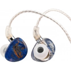 Kiwi Ears x Crinacle Singolo Écouteurs Intra-Auriculaires IEM Dynamique Ø11mm 32 Ω Jack 3.5mm Bleu