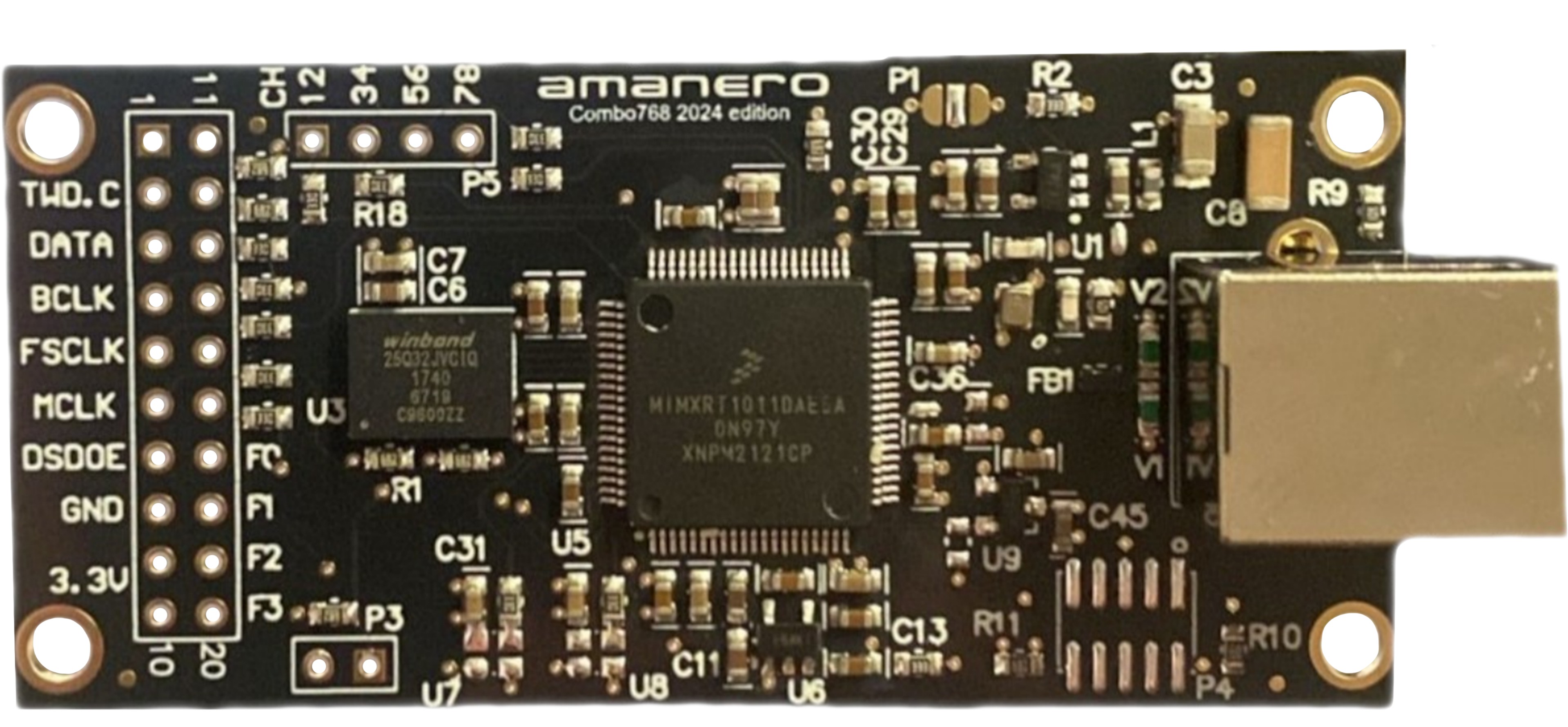 AMANERO COMBO768 Digital Interface USB 1536kHz to I2S / DSD