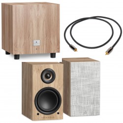 Pack Triangle LN01A Active Speakers + TALES 340 Subwoofer + Pangea 2m LFE Cable Light Oak