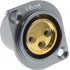 VIBORG CF201 (G) Female 3 Poles XLR Socket Silver / Gold 3µ 24k Plated Pure Copper (Unit)