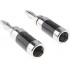 FOSI AUDIO Fiches Bananes Plaquées Chrome Ø5mm (Set x4)