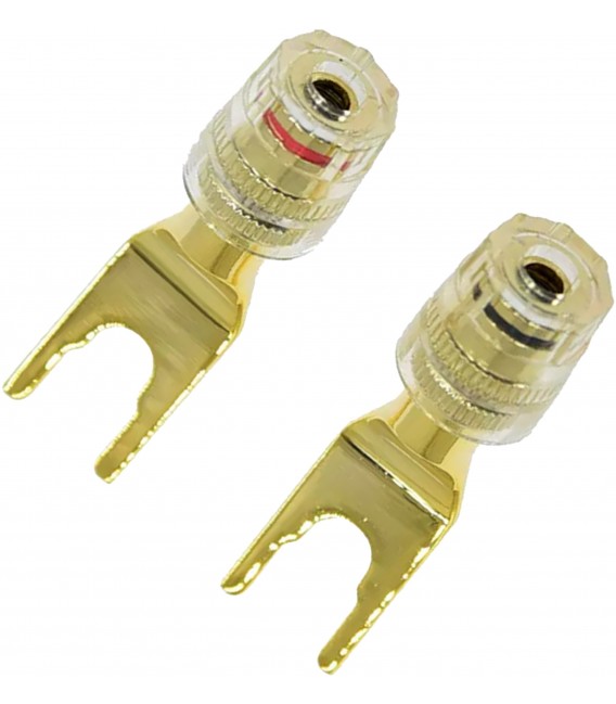 Lot de 10 fiches banane 20A à vis 4 mm pour câbles haut-parleurs et bornes audio | Leroy Merlin