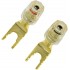 Spade to Speaker Terminal Banana Adapter 24k Gold Plated (Pair)