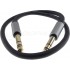 Male Jack 6.35mm to Male Jack 6.35mm Stereo Cable Shielded Gold Plated 0.5m