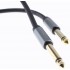 Male Jack 6.35mm to Male Jack 6.35mm Mono Cable Shielded Gold Plated 1m