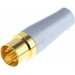 VIBORG ND05G Connecteur DIN 5 Pôles Cuivre Plaqué Argent / Or 24k Ø9mm