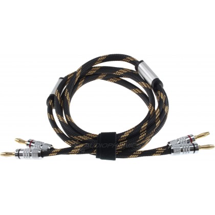 FOSI AUDIO Speaker Cables Banana plugs Pure Copper 2x2mm² 1.8m (Pair)