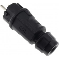 ABL HIGHTECH Connecteur Secteur Schuko Type E/F 16A IP54 Ø12.5mm Noir