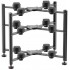 AUDIO BASTION DX-3S 3-Tier Stainless Steel HiFi Stand 388x298x380mm Black