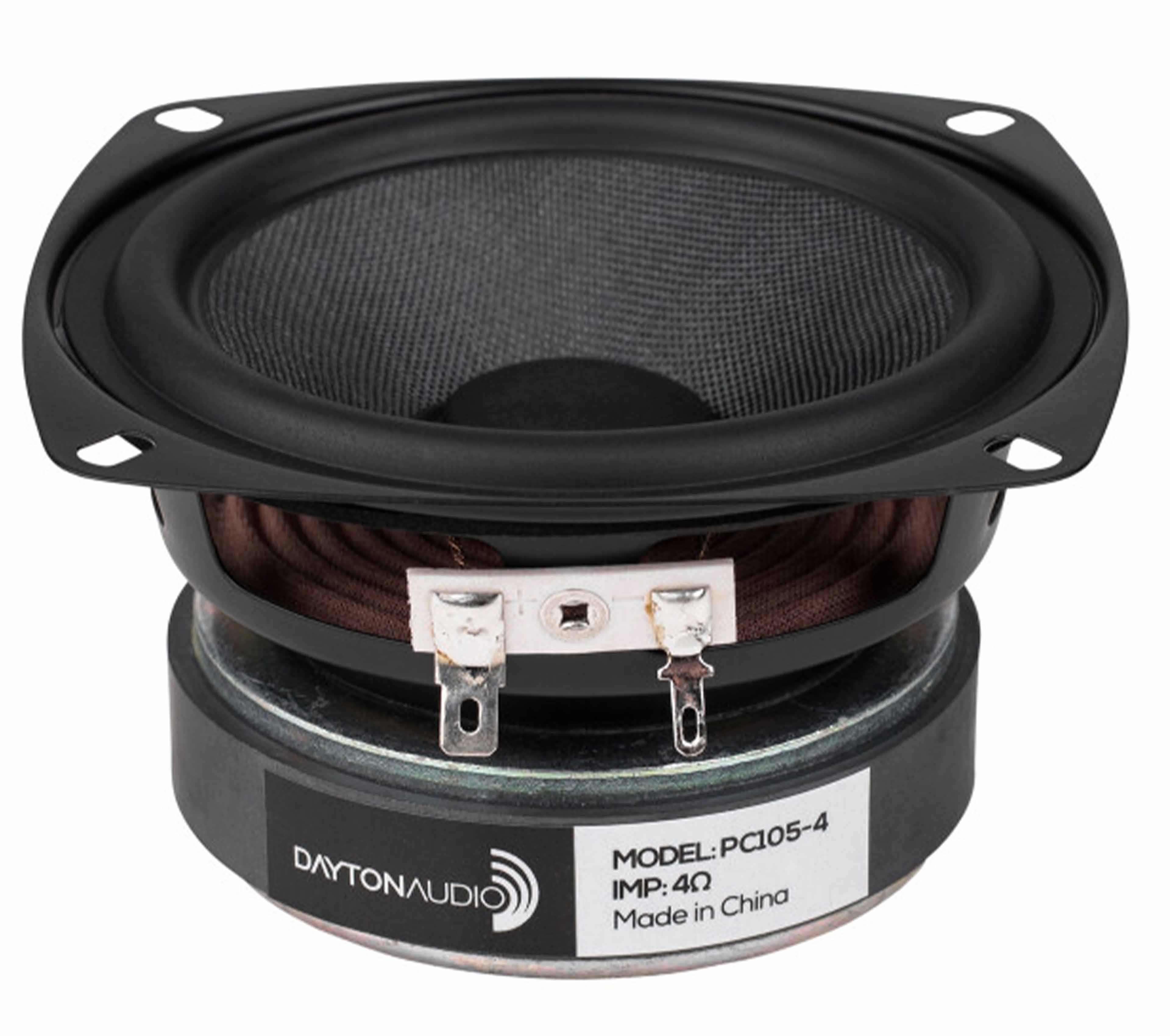 DAYTON AUDIO PC105-4 Haut-Parleur Large Bande 40W 4 Ohm 90.3dB 80Hz-15kHz Ø12.6cm