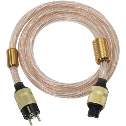 IFI AUDIO QUASAR Câble Secteur Schuko Type E/F vers IEC C15 Cuivre OFHC Plaqué Or 1.8m