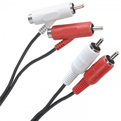 Câble de Modulation RCA Stéréo Doubleur 2 RCA Femelle 1.8 m