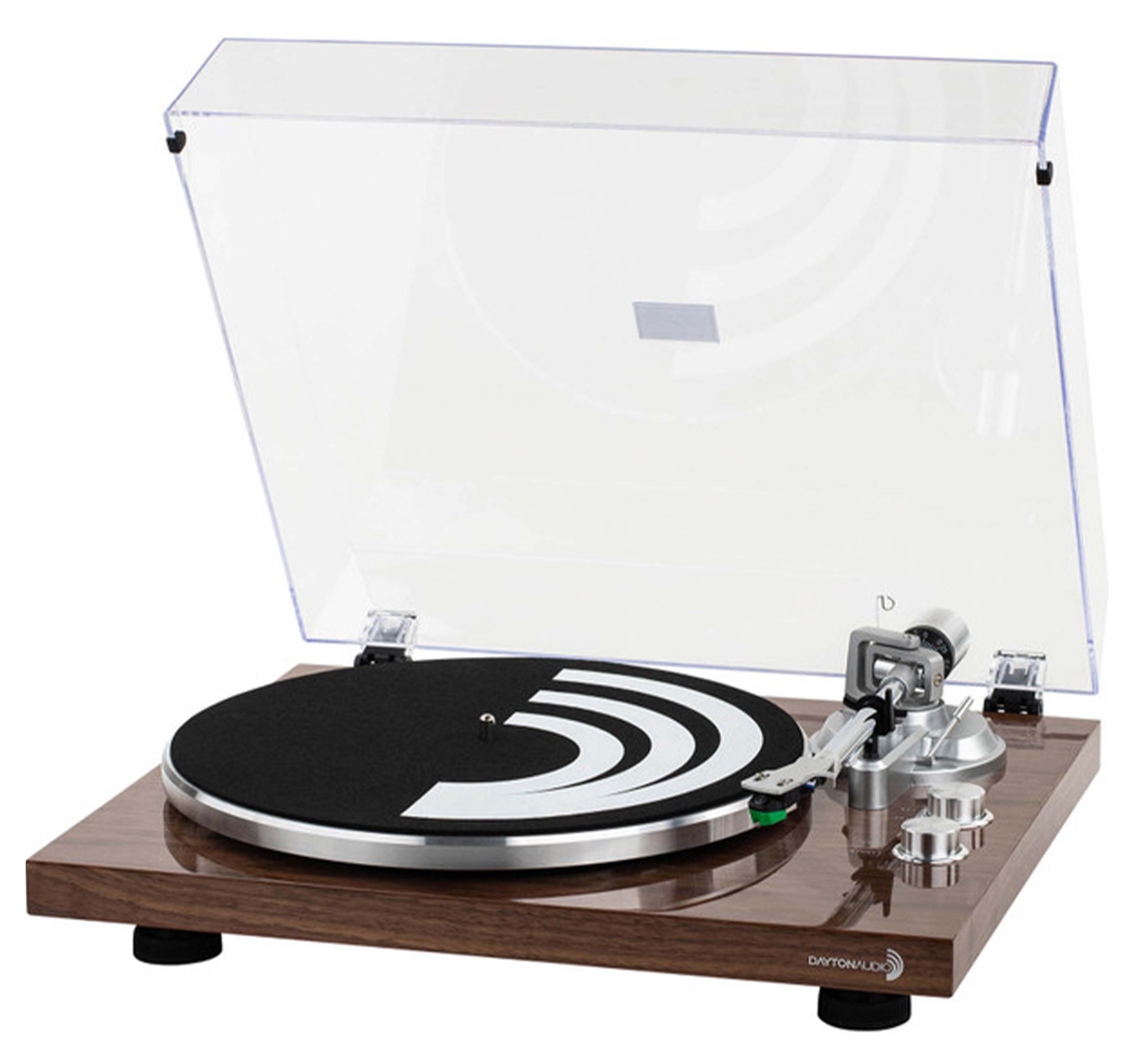 DAYTON AUDIO TT-1BT Vinyl Turntable USB Bluetooth Audio-Technica AT-VM95E Wood