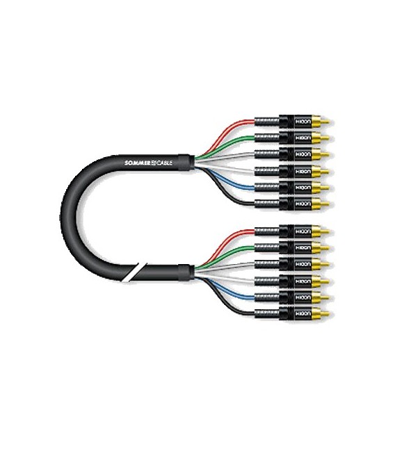 HICON 7.1 Interconnect cable multi channel 7.1 RCA 1m - Audiophonics