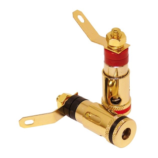 Audiophonics - DYNAVOX Clamp terminals Plated Gold 12mm (× 4)
