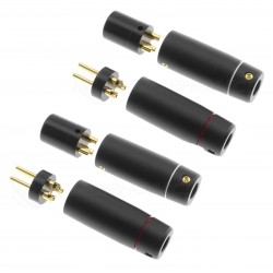 ETI LINK XLR Connector Gold lLated Tellurium Copper Ø9mm (Set x4)