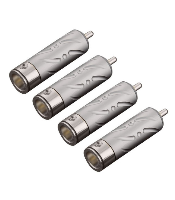 4pcs Viborg VR109R Rame Puro Rodiato RCA Spina Audio 9mm Connettore Phono 4pcs Viborg VR109R Rame Puro Rodiato RCA Spina Audio 9mm Connettore Phono