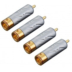 VIBORG VR109 Connecteur RCA Cuivre Pur Plaqué Or PTFE Ø 9.5mm