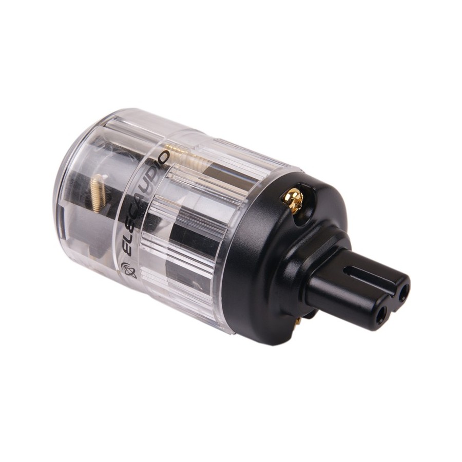 ELECAUDIO PI-07GC Connecteur Secteur IEC C7 Crystal Or 24K 3µ Ø16.5mm ...