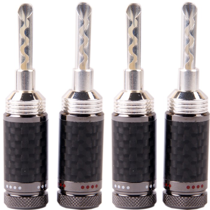 1877PHONO Banana Plug BFA Silver Plated Ø5mm (Set x4)