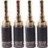 1877PHONO Banana Plug BFA Gold Plated Ø5mm (Set x4)