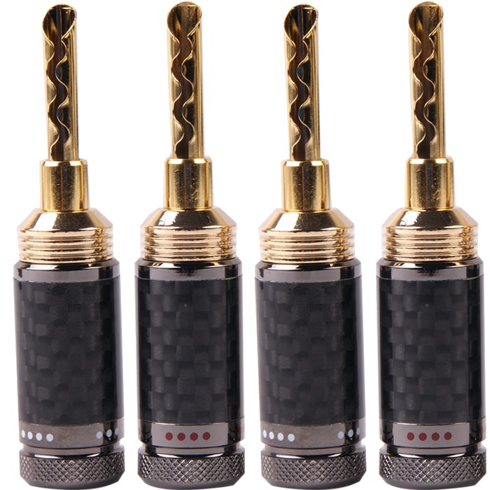 1877PHONO Banana Plug BFA Gold Plated Ø5mm (Set x4)